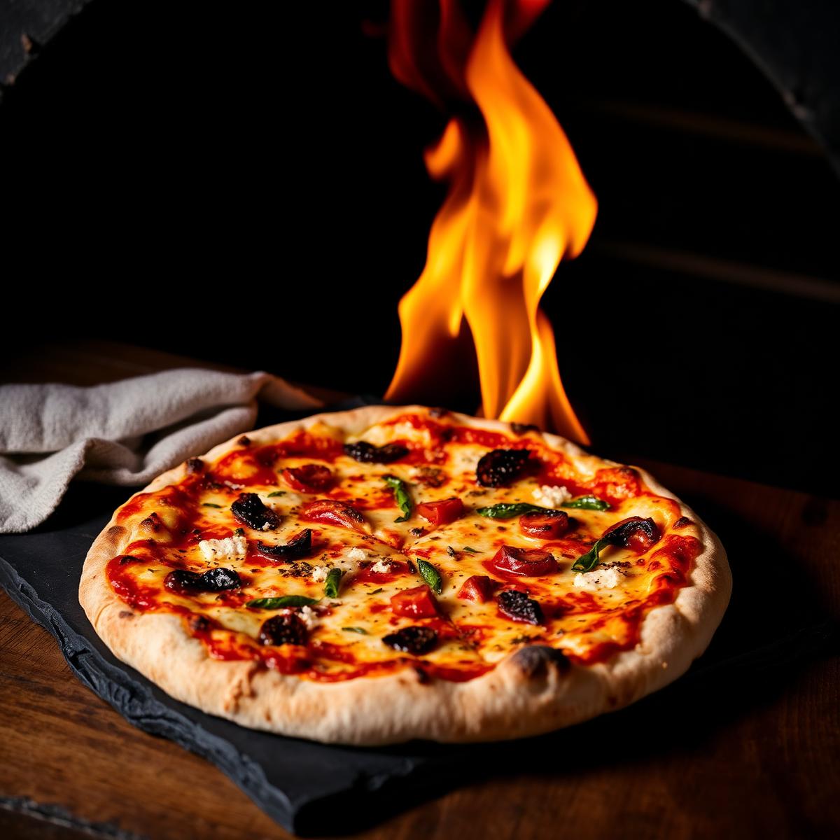 Wood-fired peri peri pizza